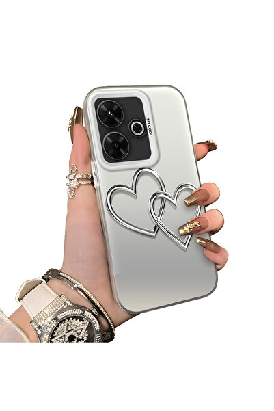 ucuc Xiaomi Poco M6 4g Compatible Interconnected Hearts Silicone Protective Case