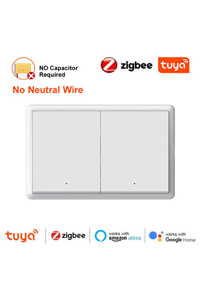 Choice3 مفاتيح إضاءة جدارية ذكية من نوع تويا بتقنية زيجبي ثنائية الاتجاه، بدو...