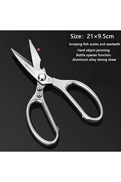Choice Silver Stainless Steel Kitchen Scissors for Cutting Chicken Bones Meat Fish Scissors Professional Sc
