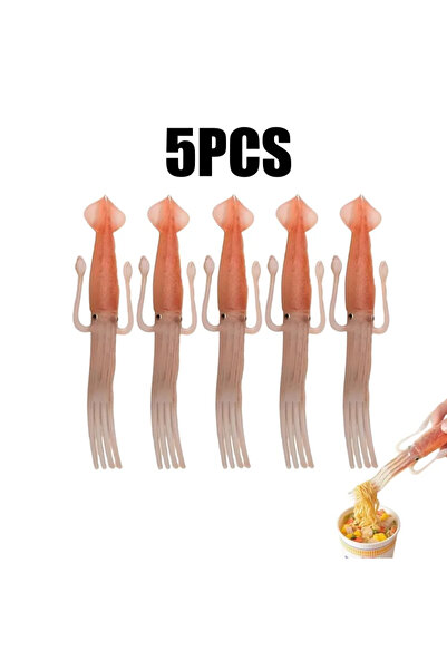 choice2 5PCS Creative Cuttlefish Fork Playful topus Shape Japanese Dining For...