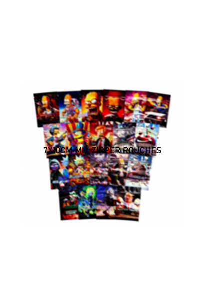 Choice 200 قطعة من النقش 4، أكياس قابلة لإعادة الإغلاق بسحاب، 7×10 سم، حلوى وبسكويت، مقاومة للماء والرائحة، أكياس مايلر، 1 غرام من التوابل