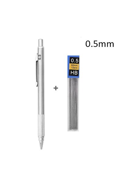 Choice قلم رصاص ميكانيكي معدني قطعة واحدة، 0.5 مم، مع مقبض، رصاص، مناسب للرسم...