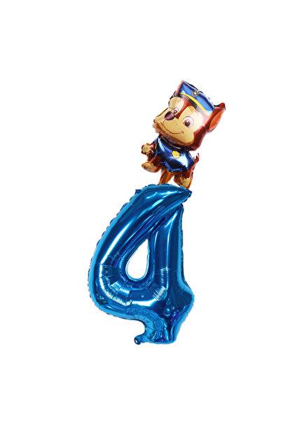PAW PATROL بالونات فويل كرتونية زرقاء مقاس 32 بوصة بتصميم شخصيات تشيس وساي ور...