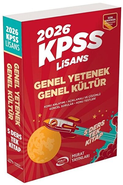 Murat Yayınları 1151 KPSS GYGK Lisans 5 Ders Tek Kitap Konu A. Sor