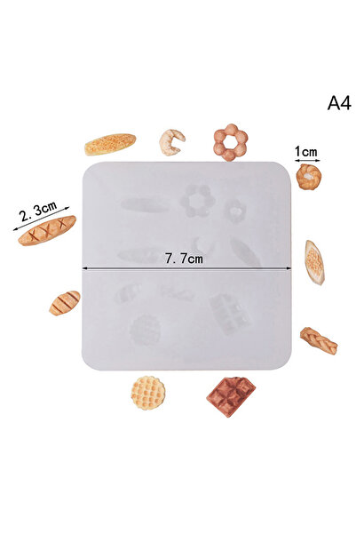 Choice A4 Mini Bread Biscuit Cake Silicone Mould For Clay Food Mold DIY Kitchen Resin Accessories Toy Dollh
