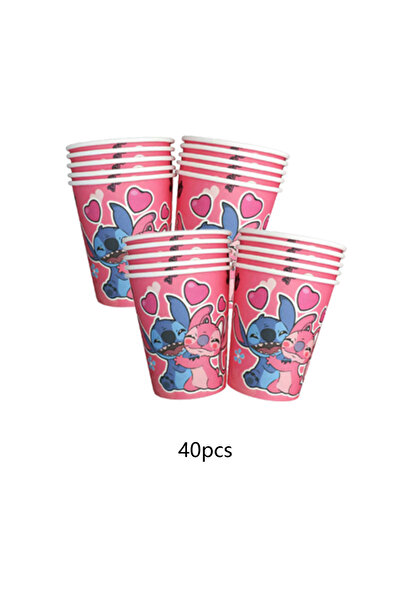 Miniso 40pcs 10/20/30/40pcs Disney Stitch Party Supplies，Paper cups for Stitc...