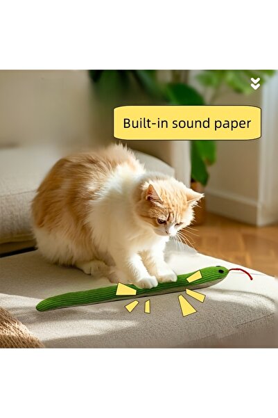Choice 1Pc Cat Toy Snake, 1 Piece Crinkle Sound Toy Made of Soft Linen, Inter...