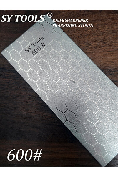 Choice1 حجر شحذ ماسي مطلي بالكهرباء من Sy Tools، مقاس 150 × 62 مم، حبيبات 600، بنمط خلية نحل - مانع للانزلاق