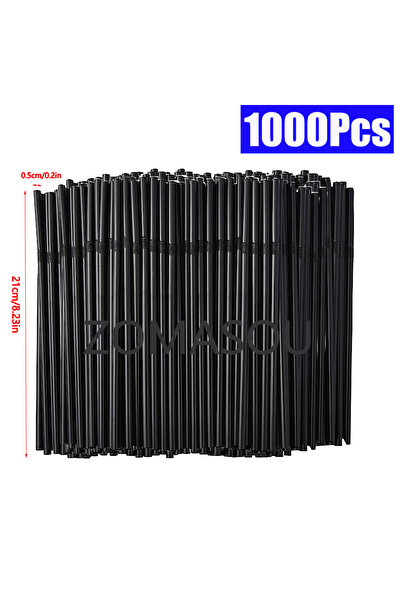 Choice 1000 Pcs 100-1000Pcs Black Kunststof Straws for Wedding Party Supplies Beverage Kitchen Cocktail Dri