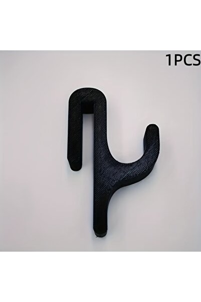 Choice خطاف دش بلاستيكي أسود حديث قطعة واحدة، مناسب للأبواب الزجاجية بسمك 8 مم، منظم للحمام، المناشف و