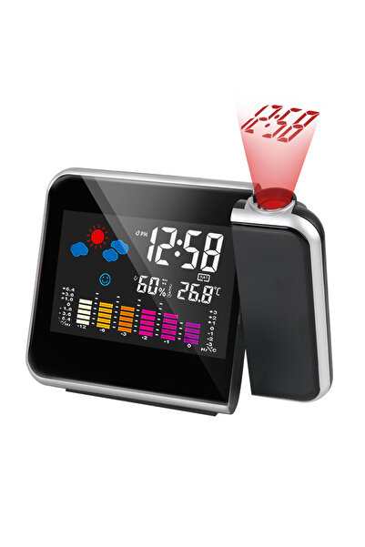 Choice black Color Display Clock Rotatable Table Clock Digital Alarm Clock With Time Projection Weather Sta