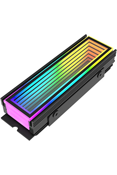 Choice1 مشتت حراري أسود M.2-2280 ARGB لتبريد محركات الأقراص الصلبة M.2 2280 A...