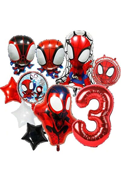Miniso Other 3 10Pcs Spider-Man Theme Birthday Digital Aluminum Film Balloon Family Party Decoration Balloo