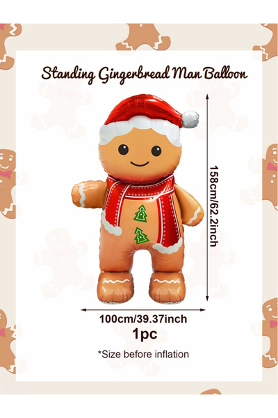 Choice بالون آخر، قطعة واحدة، بالون من رقائق الألومنيوم على شكل رجل خبز الزنج...