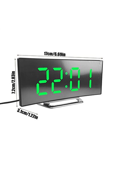 Choice Green Digital Clock LED Display Digital Clock for Bedroom High-Brightness Time Management Tool Quiet