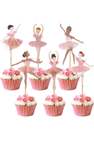 Choice زينة كعكة الباليه، حشوات كب كيك الباليه، لوازم حفلات أعياد الميلاد بطابع الباليه، زينة كعكة