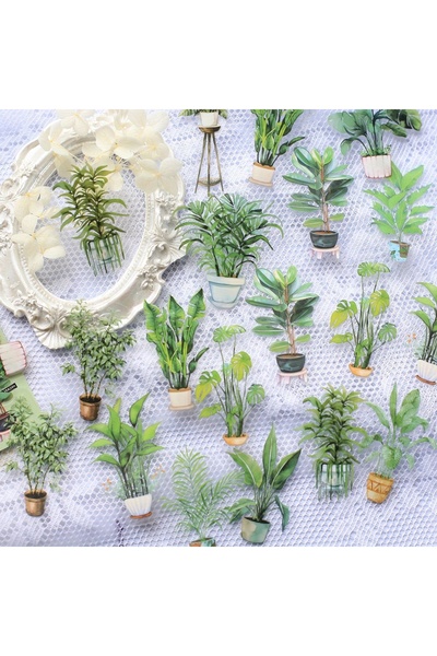 Choice3 C 30 قطعة/عبوة ملصقات نباتات ترول المزروعة في أصص، ملصقات يدوية مزخرف...