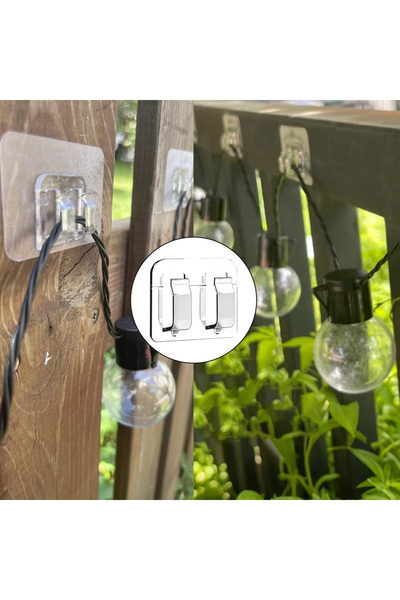 Choice 100 Pieces Heavy Duty Cable Clips Hooks with Adhesive Strips No-Damage Rope Organizer Suitable for C