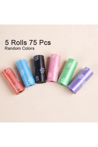 Choice 5rolls-Mix colors Dog Poop Bag Plastic Dog Waste Bags Disposable For D...
