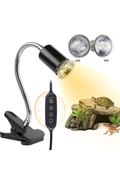 Choice1 EU Plug Model A Reptile Heat Lamp Double-Head Heat Lamp with Clamp UV...