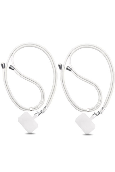 Choice7 White-2pcs 1/2pcs Universal Adjustable Phone Lanyard Strap Mobile Pho...
