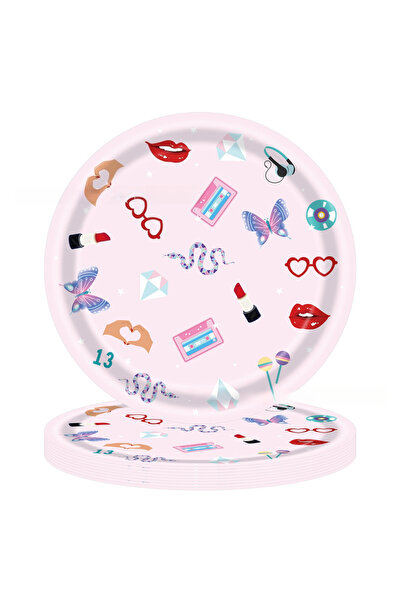 Choice 9inch plates 20pcs 20pcs Taylor Singer Theme Birthday Festival Disposa...