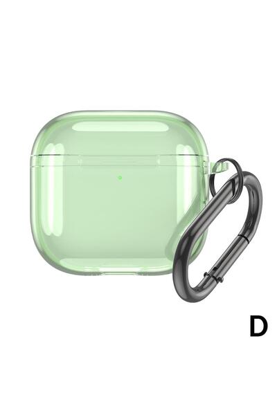 Choice جراب سماعات أذن شفاف من مادة TPU باللون الأخضر لسماعات AirPods 4 من ال...