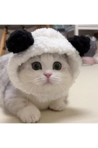 choice2 E Pet Cute Cat Hat Plush Elastic Winter Puppy Kitten Knitted Hat Part...