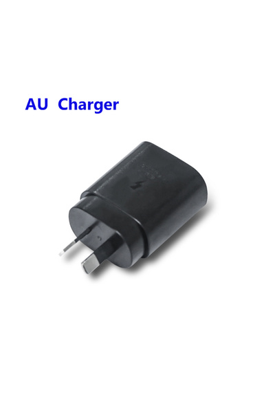 Samsung Only AU Black 25W PD Super Fast Charger AU Plug Usb Type C Cargador A...