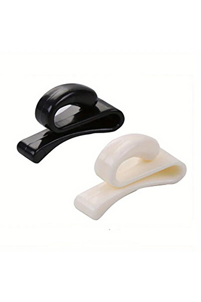 Choice Black and white 2pcs 2 pieces plastic bag hook key clip key chain hook folder key clip plastic porta