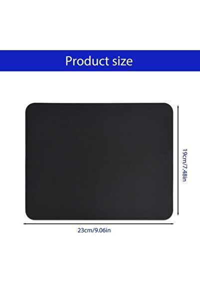Choice Type A Mouse Mat – 23x18cm (9x7inch) Small Black Eco Leather Mousepad, Ultra-Thin/Waterproof/Non-Sli