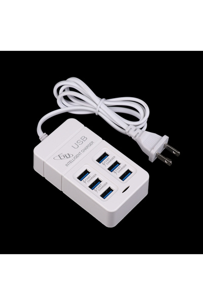 Choice شاحن جداري متعدد المنافذ بستة منافذ USB، بقدرة 35 واط، يدعم الشحن السر...
