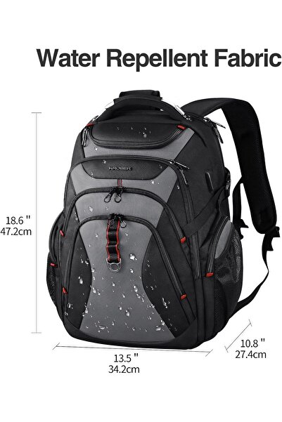 KROSER Laptop Rucksack 17.3 Inch Travel XL Business Daypack