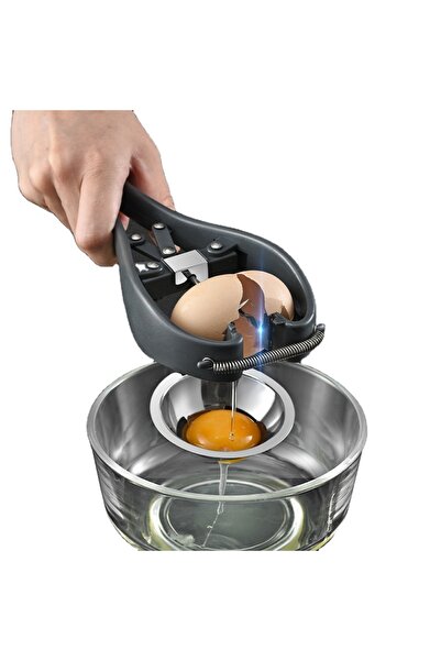 Choice فتاحة بيض قطعة واحدة، أداة يدوية متعددة الوظائف من الفولاذ المقاوم للصدأ لتقشير البيض وفصل صفار البيض