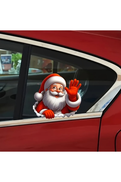 Choice ملصق واحد لسانتا كلوز يلوح بيده، ملصق زخرفي ذاتي اللصق، مناسب لسيارات ...
