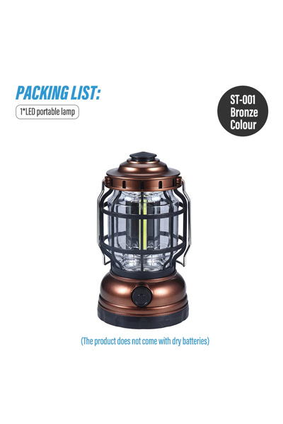 Choice Bronze colour body Super Bright LED Camping Light Outdoor Portable Carrying Light with COB Beads an