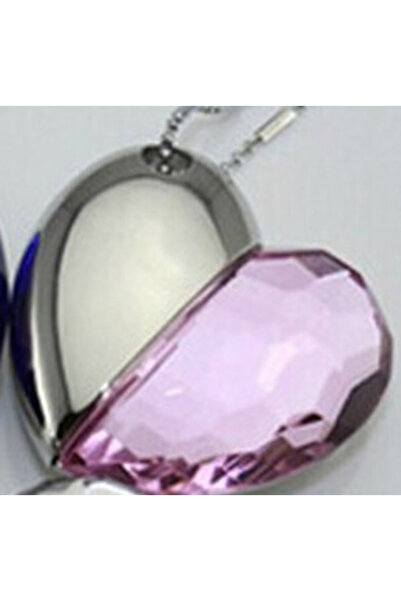 Choice1 ذاكرة فلاش USB وردية اللون بتصميم كرتوني لطيف على شكل قلب كريستالي مع...