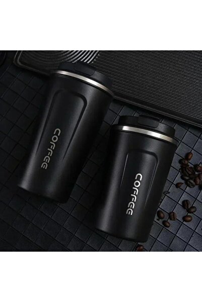 Choice Black 1Pcs 380ML 380/510ML Stainless Steel Coffee Cup Thermos Mug Leak-Proof Thermos Travel Thermal