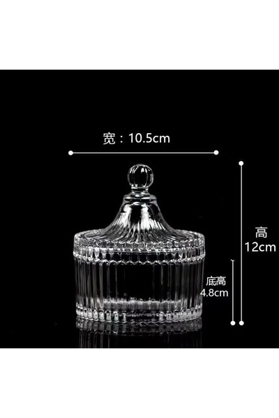 Choice medium-B Glass Canister with Lid Airtight Candy Jar Sugar Bowl for Kitchen Counter Dining Table Pant