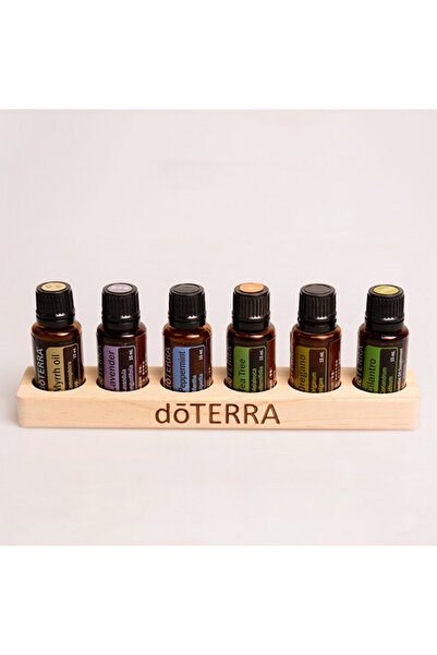 Choice A 1pc Essential Oil Wooden Display Stand 6 Hole Essential Oil Storage Rack Smooth for DoTERRA Essen.