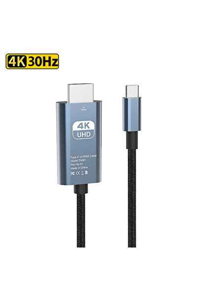 Choice محول HDMI بطول 2 متر بدقة 4K وتردد 30 هرتز وكابل USB من النوع C MHL وم...
