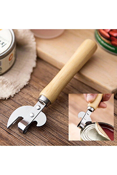 Choice 1pc Easy Grip Premium Can Opener with Wooden Handle | Safe Manual Jar ...