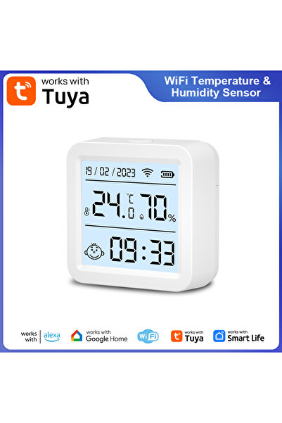 Choice No Screen TH White Tuya WIFI Temperature and Humidity Sensor Hygromete...