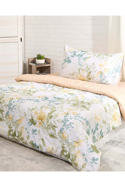 REDTAG Grey 3-Piece Floral Printed Comforter Set (Single Size)