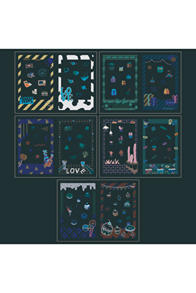 Choice The Traces of Time 10 Sheets 2-in-1 Instax Mini Photo Stickers | PET B...