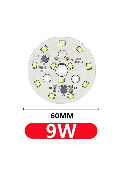 Choice شريحة LED بيضاء باردة 9 واط - 220 فولت للإضاءة السفلية، 3 واط، 5 واط، ...