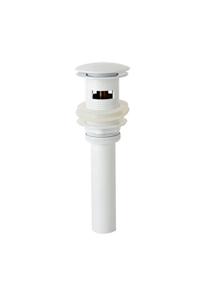 Trendy's Sink drain valve with overflow, matte white TRENDY S