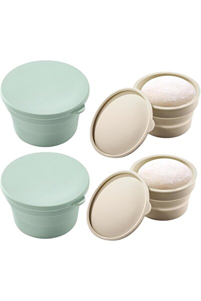 Choice 2green and 2white Mix Pizza Dough Box with Lid Multipurpose Foldable Non-Stick Silicone Bread Pizza