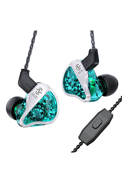 Choice سماعة رأس CCZ Harmony BC01 pro مزودة بميكروفون، لون أخضر، توازن ثلاثي ...