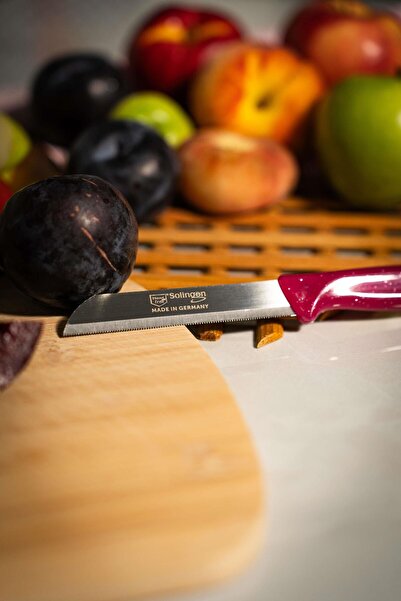 ROYALGROSS Solingen Simli Deliksiz Meyve Bıçağı – Fuşya Saplı, 18,5 cm, Paslanmaz Alman Çeliği (4LÜ)